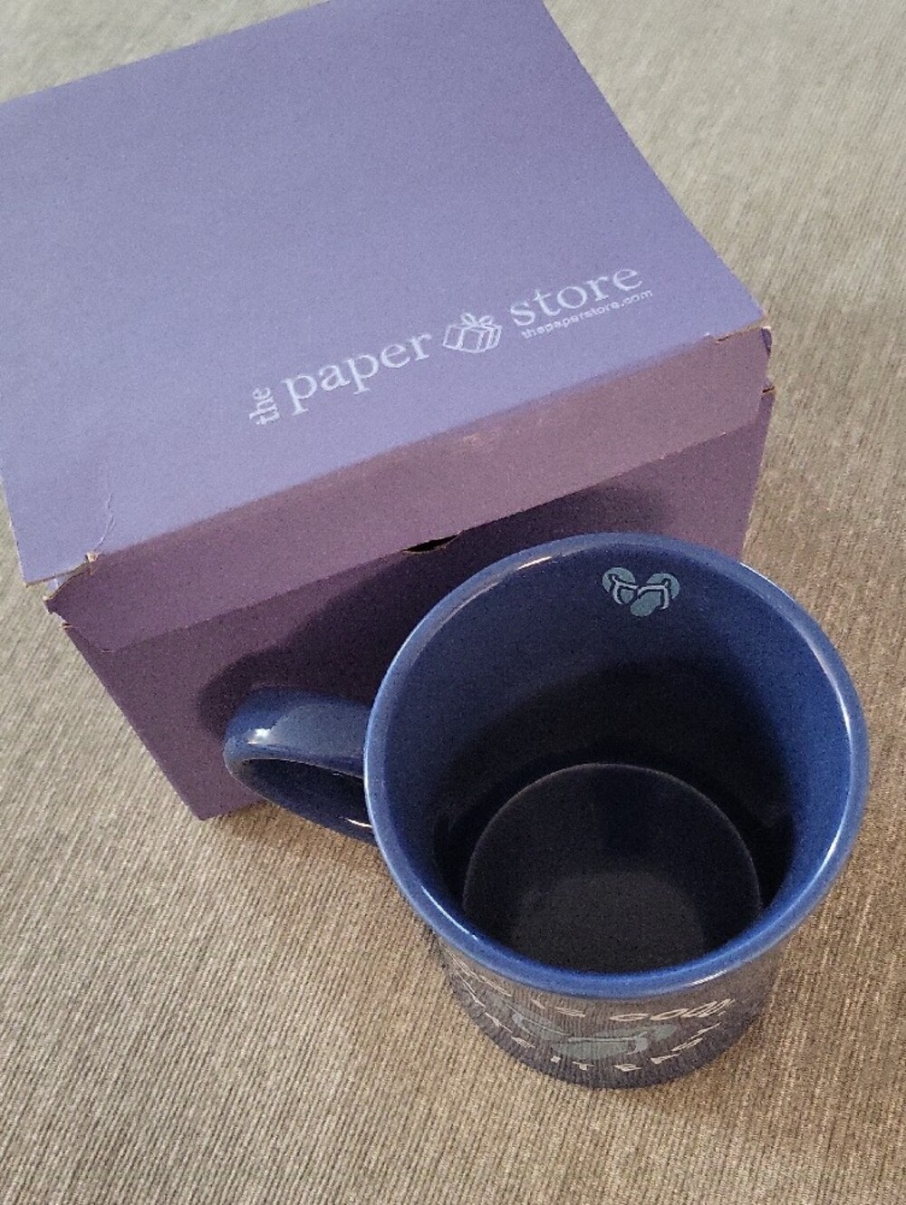 Free With Purchase - Life Is Good Navy Blue Ceramic Mug with Light Blue Graphic - Picture 4 of 5